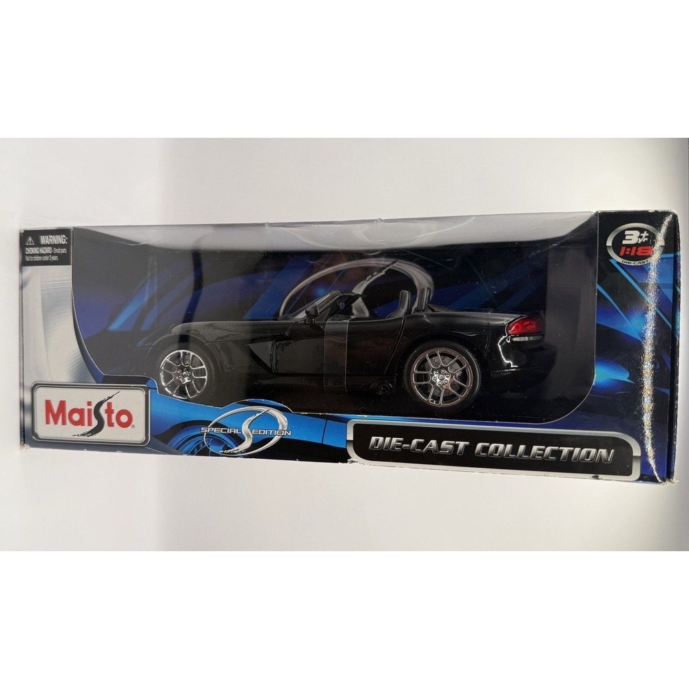 Dodge Viper SRT10 Maisto 1:18 Diecast Model Car 2002 Black